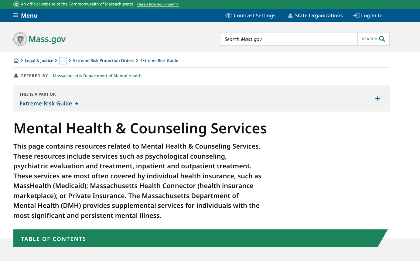 Mental Health & Counseling Services